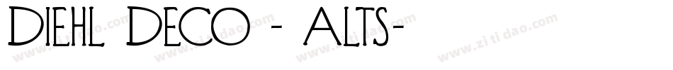 Diehl Deco - Alts字体转换